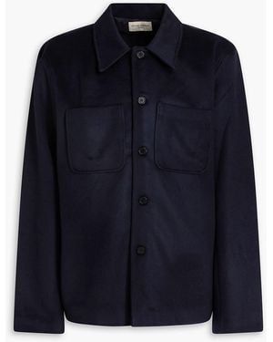 Officine Generale Harrison Wool And Cashmere-blend Felt Jacket - Blue