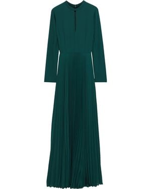 open lace back dress Mac Duggal Women's Long Sleeve Pleated Handkerchief Dress - Blue - Size 8 main image 1
