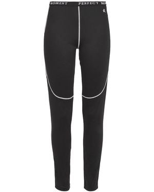 Perfect Moment Embroidered Stretch Ski leggings - Black