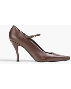 Loulou de Saison Mary-jane-pumps "carey" aus leder - Braun