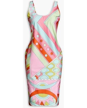 PUCCI Printed Satin-Jersey Dress - Red