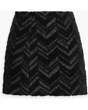 Missoni Metallic Bouclé-Tweed Mini Skirt - Black