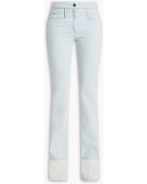 16Arlington Sybil Distressed High-rise Flared Jeans - White
