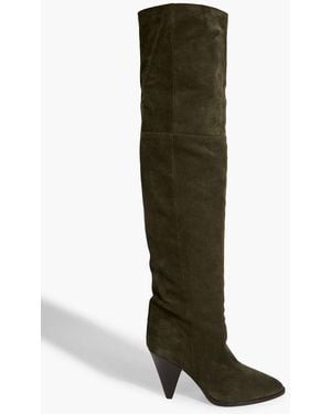 Isabel Marant Riria Over-the-knee Suede Boots - Green