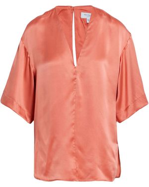 Equipment Akilah Silk-satin Top - Pink