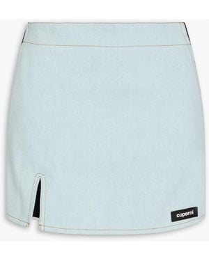Coperni Skirt-effect Denim Shorts - Blue