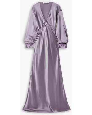 Christopher Esber Cutout Silk-Satin Maxi Dress - Purple