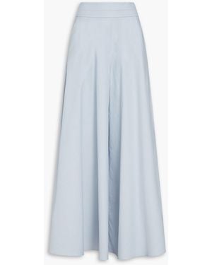 Palmer//Harding Cotton-blend Twill Wide-leg Pants - Blue