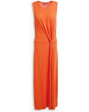 Altuzarra Saralien Gathered Jersey Maxi Dress - Orange