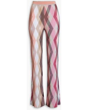 Missoni Metallic Intarsia-Knit Flared Pants