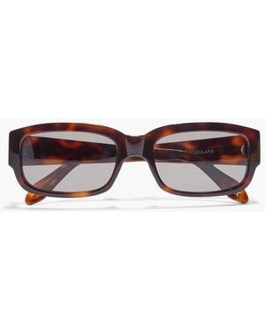 TOTEME Rectangle-Frame Tortoiseshell Acetate Sunglasses - Brown