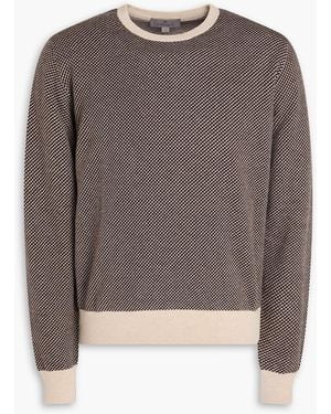 Canali Jacquard-Knit Cashmere Jumper - Brown
