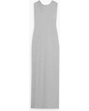 Loulou de Saison Rayna Knotted Pima Cotton-Jersey Midi Dress - White