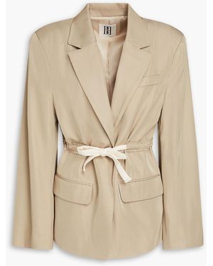 By Malene Birger Biento Satin-twill Blazer - Natural
