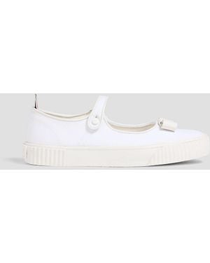Thom Browne Bow-Detailed Canvas Sneakers - White