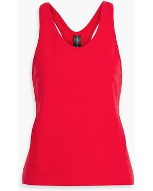Norma Kamali French Cotton-Blend Terry Tank - Red