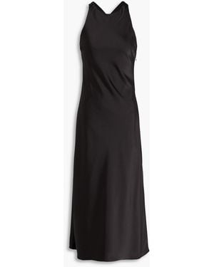 Claudie Pierlot Rency Satin Midi Dress - Black