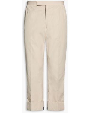 Thom Browne Tapered Woven Trousers - Natural