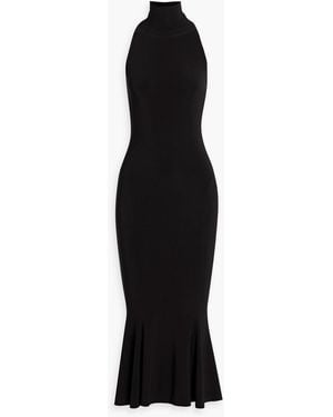 Norma Kamali Stretch-jersey Halterneck Midi Dress - Black