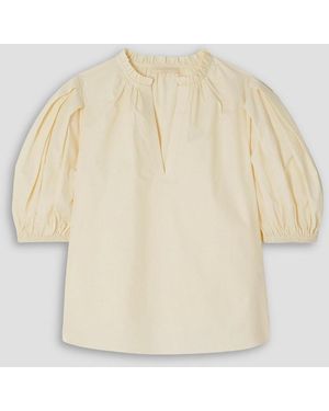 Ulla Johnson Tillie Cotton-poplin Blouse - Natural