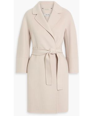 Max Mara Arona Wool-Felt Coat - Natural