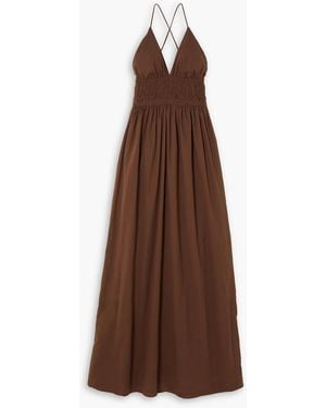 Faithfull the Brand Bisetta Cotton-voile Maxi Dress - Brown