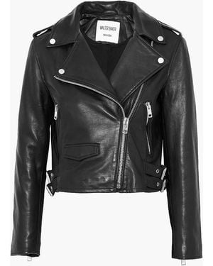 Walter Baker Leather biker jacket - Schwarz