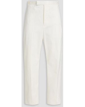 Thom Browne Cotton-Twill Trousers - White