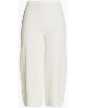 Gentry Portofino Metallic Knitted Culottes - White