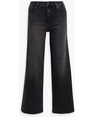 FRAME Le Slim Palazzo High-Rise Wide-Leg Jeans - Black