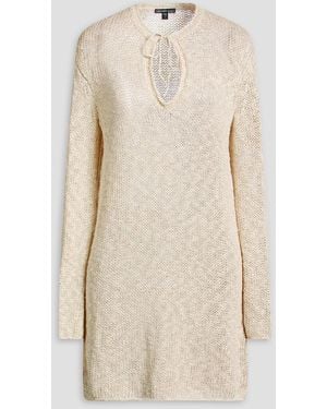 James Perse Cotton And Linen-Blend Mini Dress - Natural