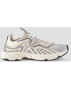 Acne Studios Mesh, Faux Suede And Rubber Trainers - Metallic