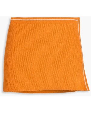 Jacquemus Sorbetto Bouclé-knit Mini Skirt - Orange
