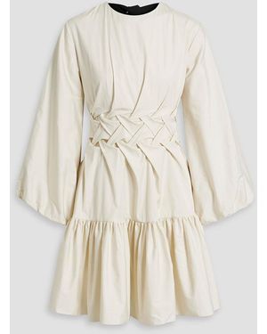 ROKSANDA Ezek Woven Cotton-poplin Mini Dress - Natural
