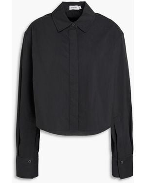 Jonathan Simkhai Renata Cotton-Blend Poplin Shirt - Black