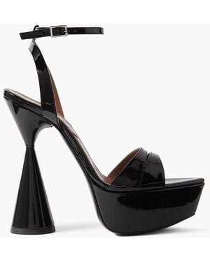 D'Accori Skye Patent-leather Platform Sandals - Black