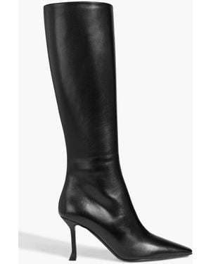 Ferragamo Saskia Leather Knee Boots - Black