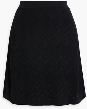 Missoni Crochet-knit Wool-blend Mini Skirt - Black