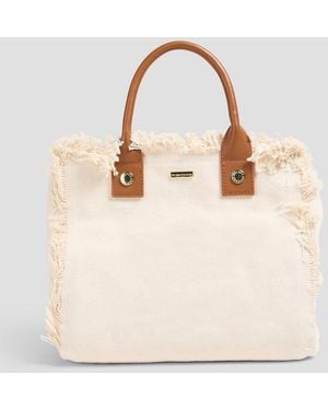 Melissa Odabash Rollkragenpullover aus einer gerippten woll-seiden-kaschmirmischung - Natur