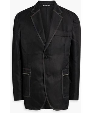 Acne Studios Topstitched Twill Blazer - Black