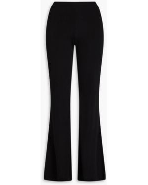 Diane von Furstenberg Brooklyn Jersey Flared Trousers - Black