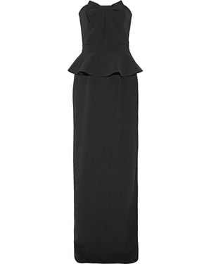 Raoul Tulip Bow-Embellished Pleated Washed-Crepe Gown - Black