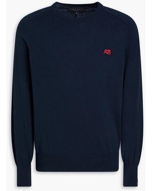 Rag & Bone Pullover aus baumwolle mit stickereien - Blau