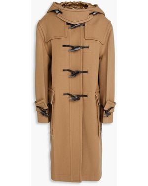 Victoria Beckham Wool-Felt Hooded Coat - Natural