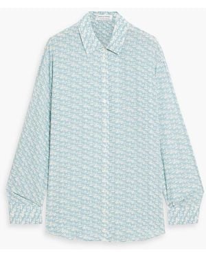 Solid & Striped The Delmore Printed Crepe Shirt - Blue