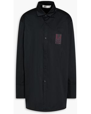 Ludovic de Saint Sernin Crystal-Embellished Poplin Shirt - Black