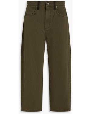 Rag & Bone Chase Cropped High-Rise Barrel-Leg Jeans - Green