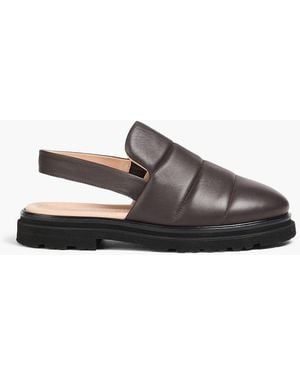 Nanushka Sean slingback-sandalen aus leder - Braun
