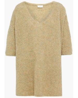 American Vintage Oversized Brushed Merino Wool-Blend Bouclé Sweater - Natural