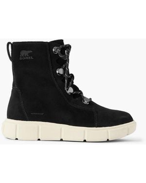 Sorel Explorer Iii Jane Suede Ankle Boots - Black